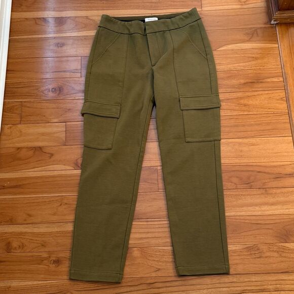 Women Anthropologie The Essential Slim Cargo Pants in Moss Green Size 6 - Picture 2 of 9